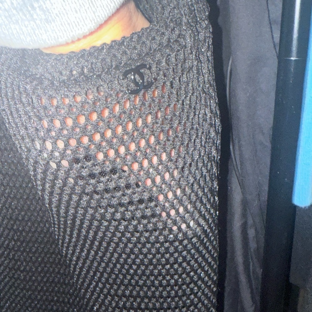 Authentic Chanel Black Mesh Dress